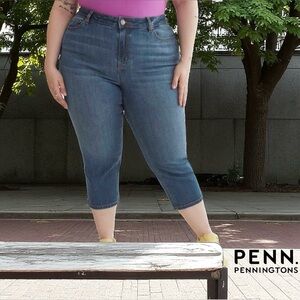 Penningtons, D/C Jeans Responsible, 1948 Fit, Denim Capri, 26W Plus Size